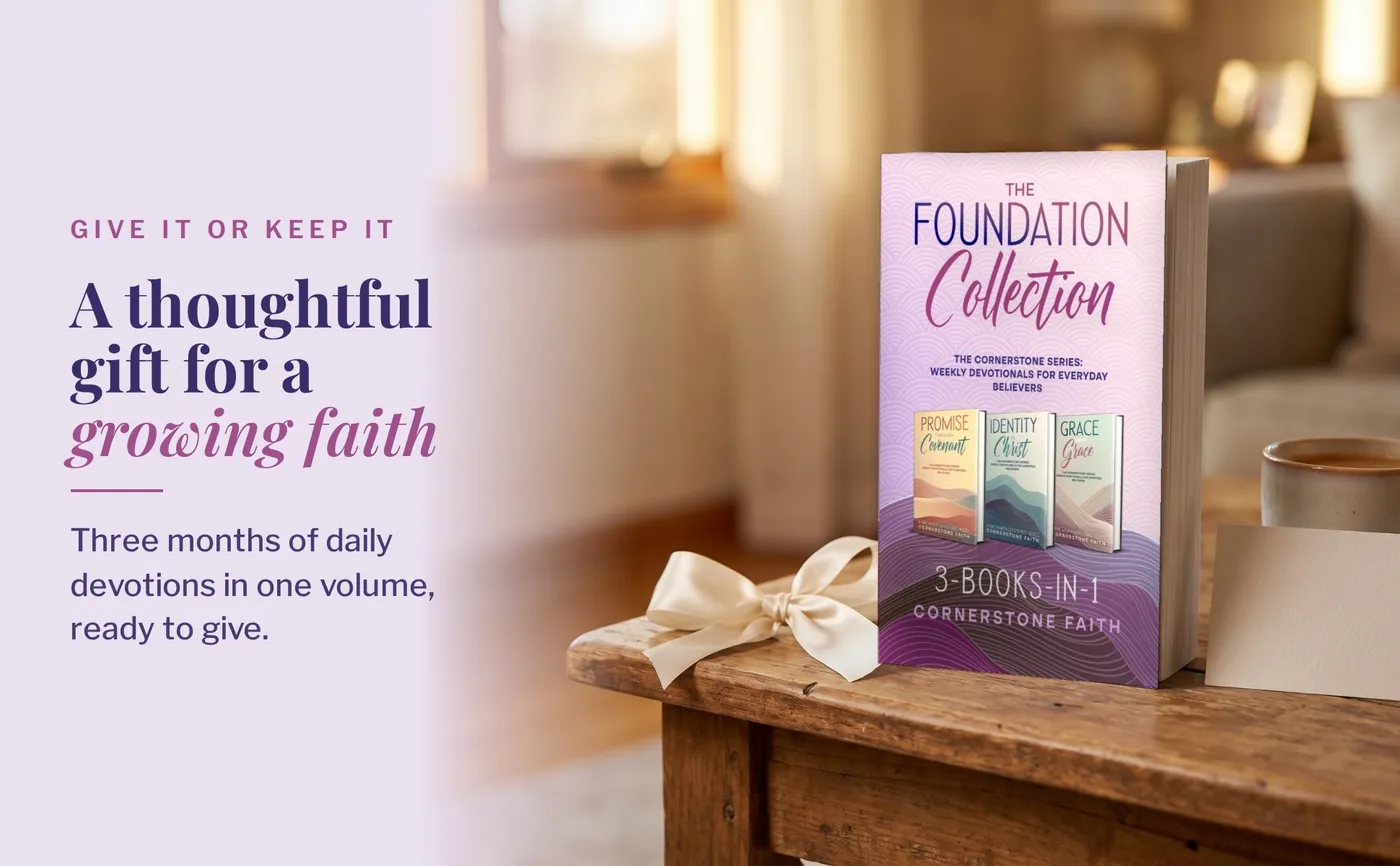 The Foundation Collection on a table in a quiet, cozy setting