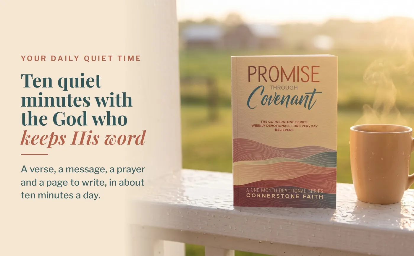 Promise Through Covenant on a table in a quiet, cozy setting