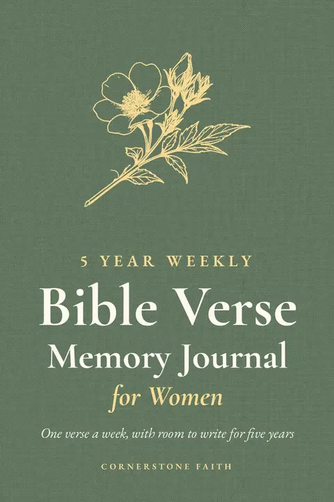 Cover of 5 Year Weekly Bible Verse Memory Journal for Women